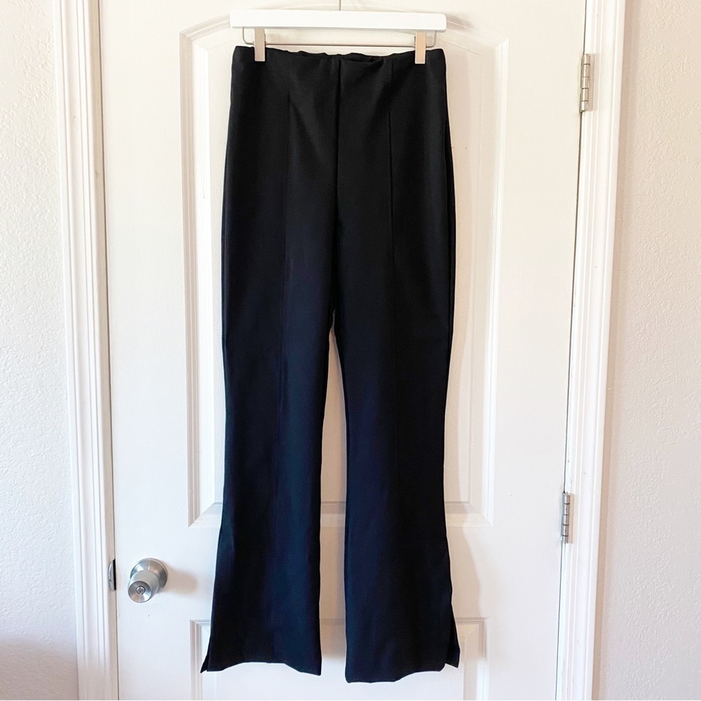 HOUSE OF HARLOW Black Side Split Trousers Pants